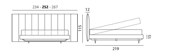 Technisch afmetingen bedombouw Opera Slim Storage